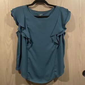 Loft Outlet Mixed Media flutter detail Tank Top